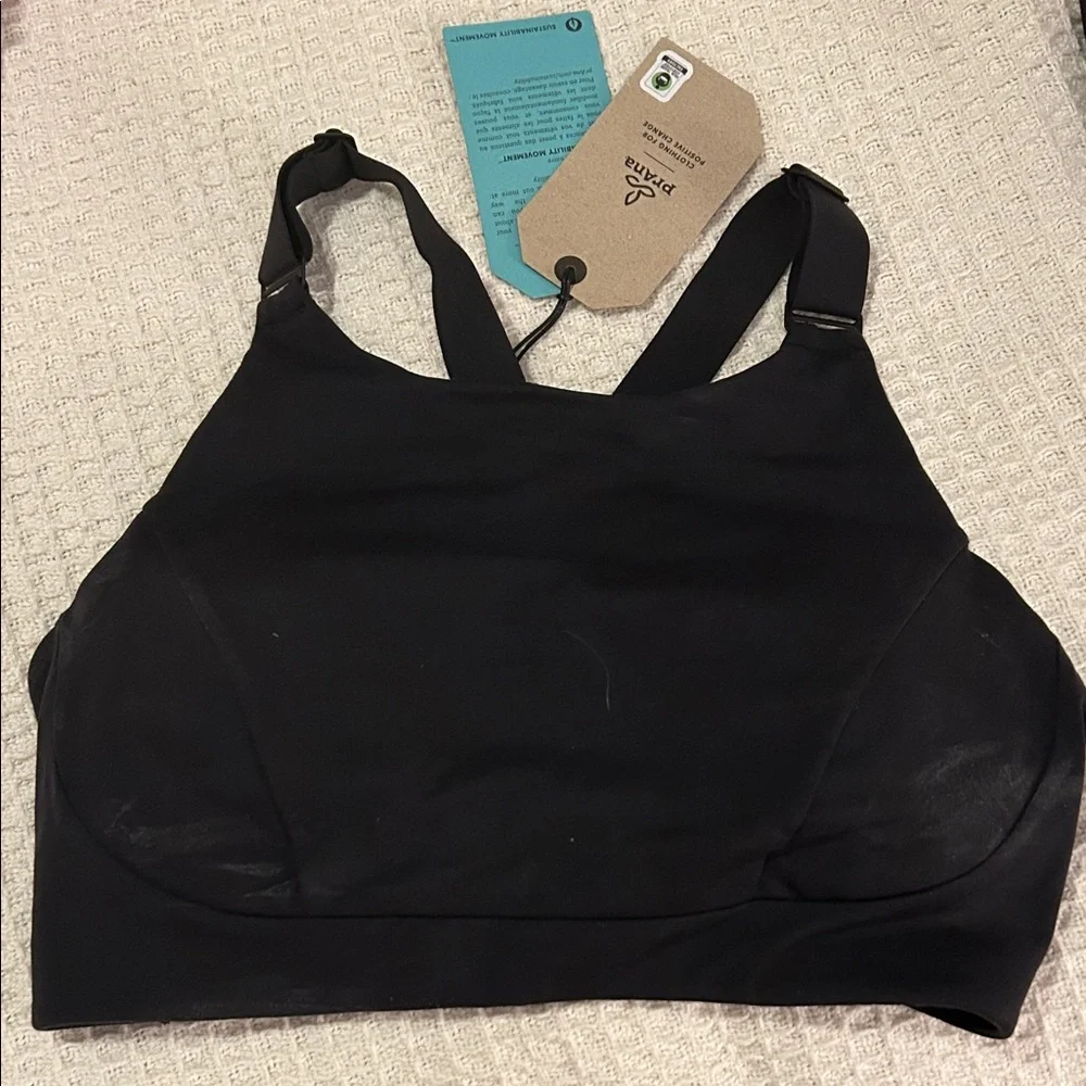 Prana Chakara Black Sports Bra NWT MEDIUM - Picture 2 of 7